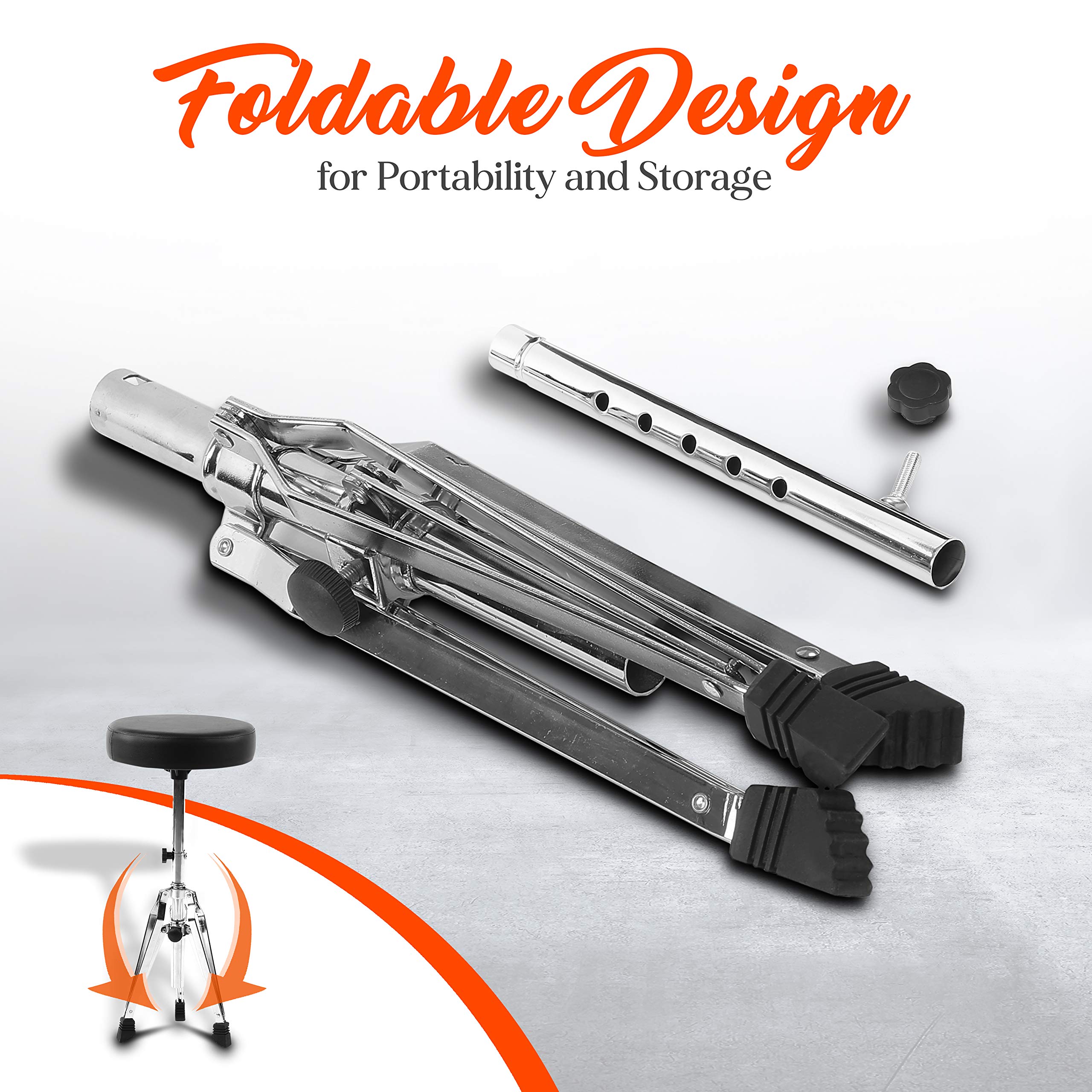 Foto 6 pulgar | Taburete Drum Throne Pyle Ajustable Con Asiento Acolchado En Espuma - Venta Internacional.
