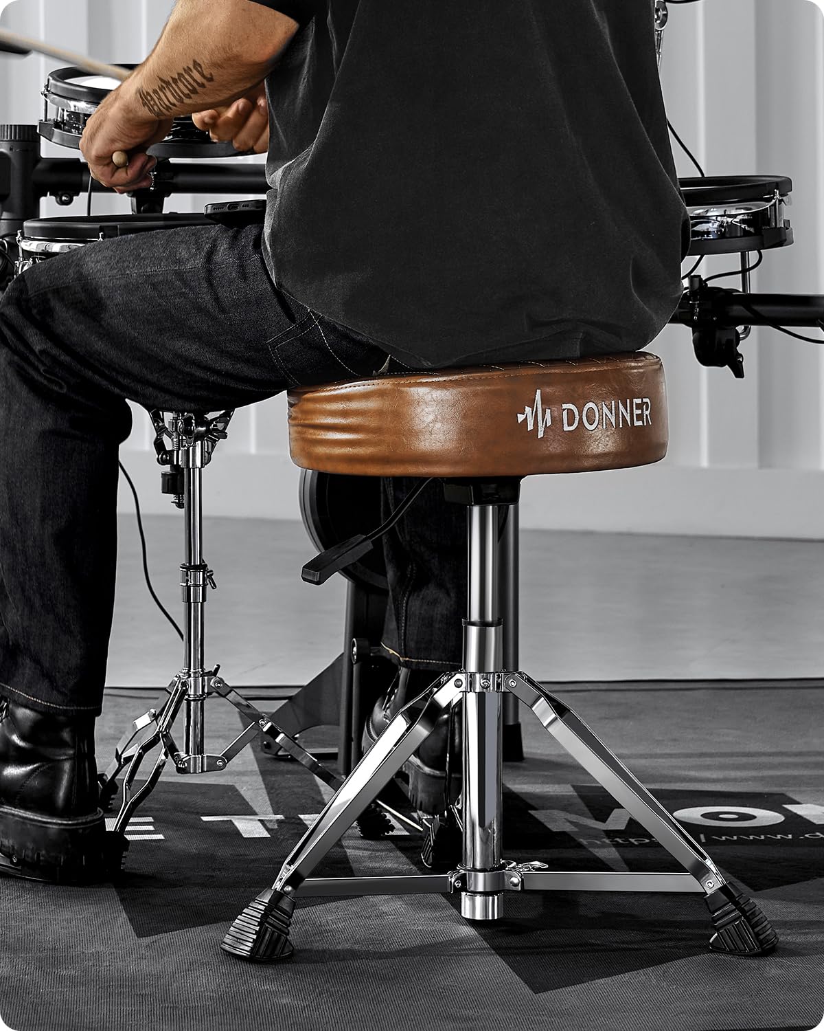 Foto 7 pulgar | Drum Throne Donner Dt-150 Professional Hydraulic Marrón - Venta Internacional.