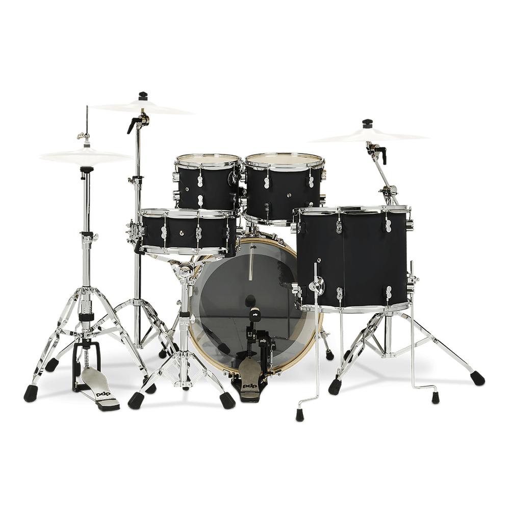 Foto 3 pulgar | Batería Acústica Concept Maple Pacific Drums Pdcm2215wh-bk Negro 5 Piezas