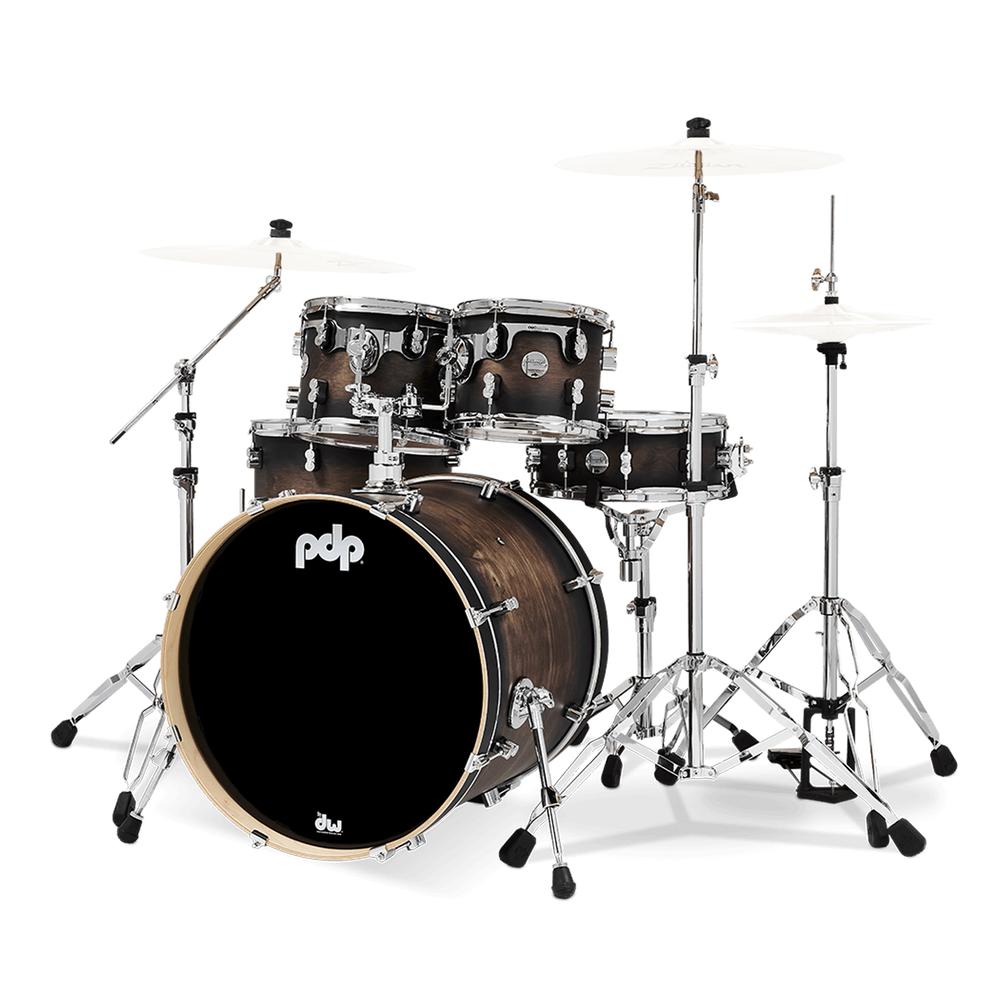 Foto 4 pulgar | Batería Acústica Concept Maple Pacific Drums Pdcm2215wh-scb Café 5 Piezas