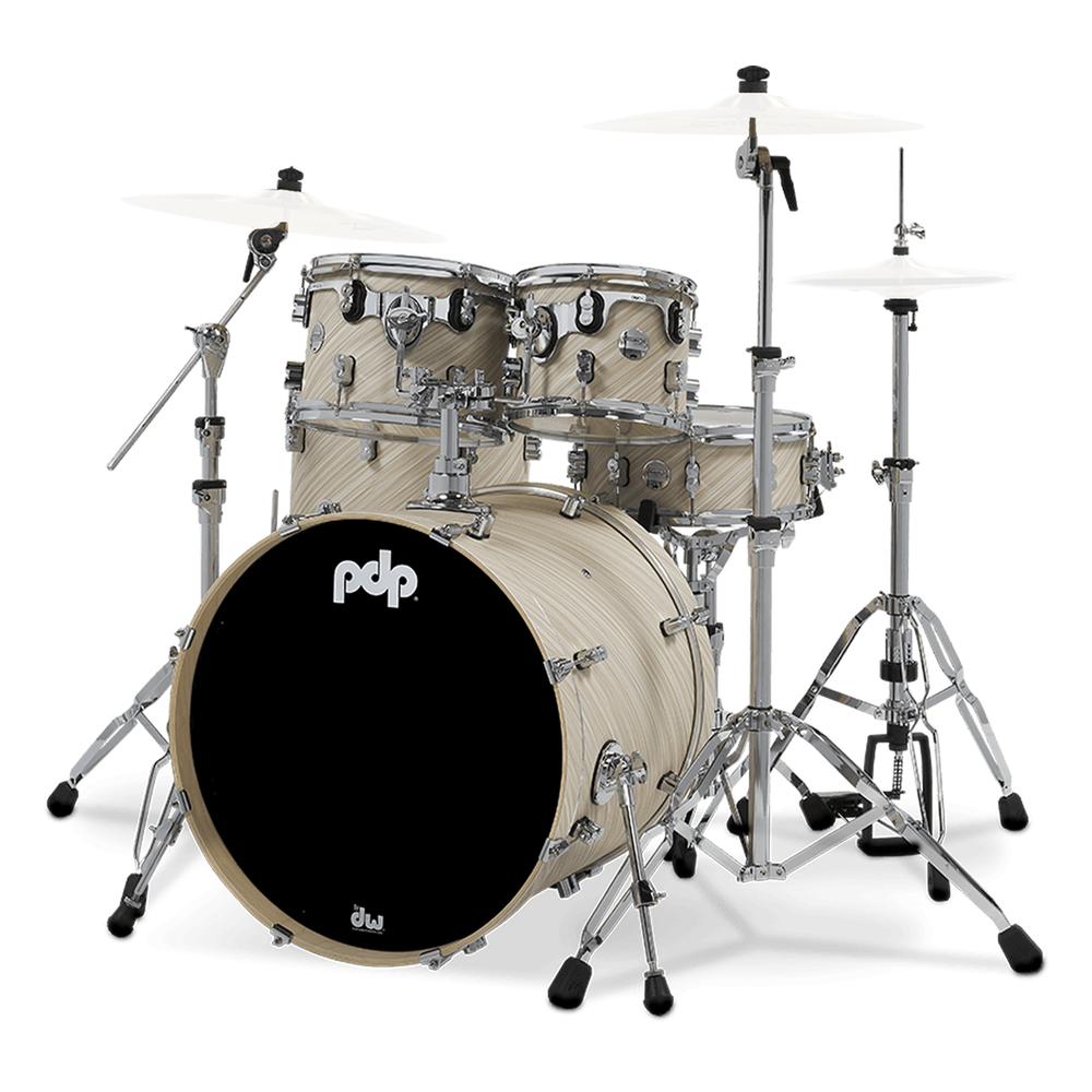 Foto 4 pulgar | Batería Acústica Concept Maple Pacific Drums Pdcm2215wh-ti Beige 5 Piezas