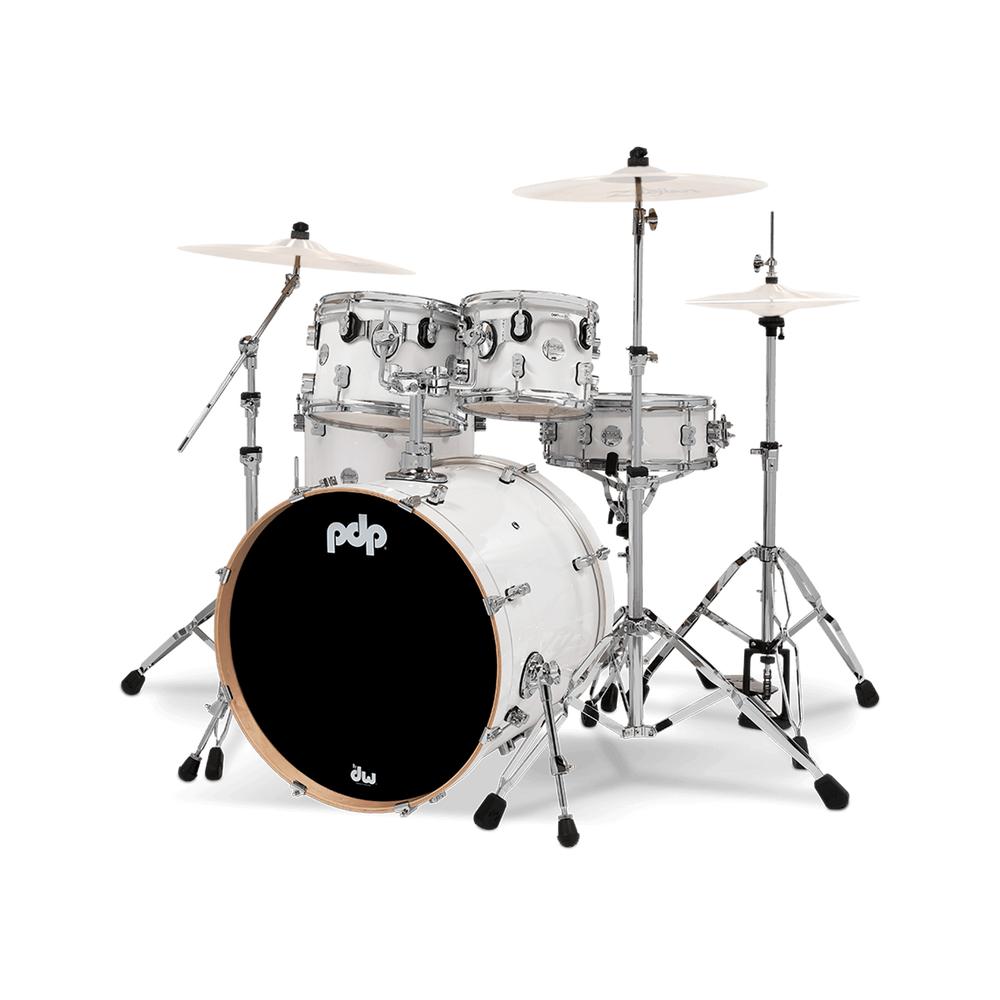 Batería Concept Maple Lacquer PACIFIC DRUMS PDCM2215WH-PW Color Blanco 5 Piezas C/hardware