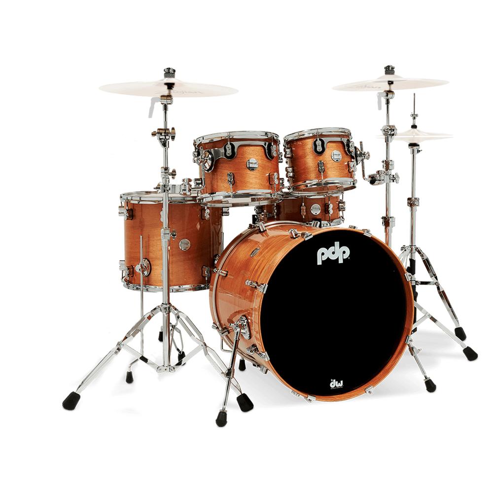 Foto 4 pulgar | Batería Concept Exotic Maple Lacquer 5 Piezas C/Hardware Pacific Drums Naranja