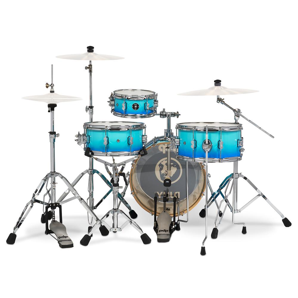 Foto 2 | Batería Daru Jones New Yorker Ll Lacquer 4 Piezas Pacific Drums And Percussion Pddj1804wh-bf Azul