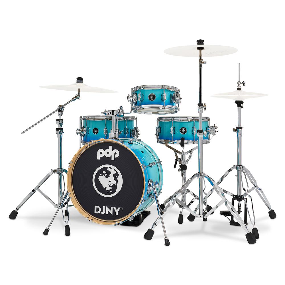 Foto 4 pulgar | Batería Daru Jones New Yorker Ll Lacquer 4 Piezas Pacific Drums And Percussion Pddj1804wh-bf Azul