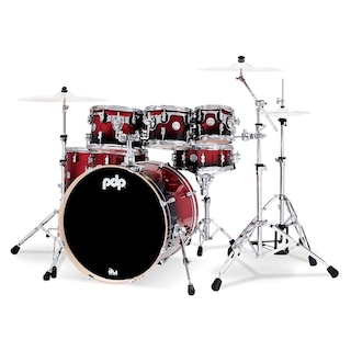 Foto 1 | Batería Concept Maple Lacquer 7 Piezas con Hardware Pacific Drums And Percussion Pdcm2217wh-rb Rojo