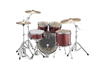 Foto 2 | Bateria Yamaha Rydeen Burgandy Glitter 5 Piezas C/herrajes Y Set De Platillos