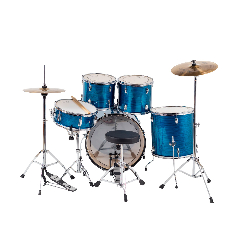 Foto 5 pulgar | Bateria Acustica Aureal Galax, Hardware Y Platillos Brushed Blue