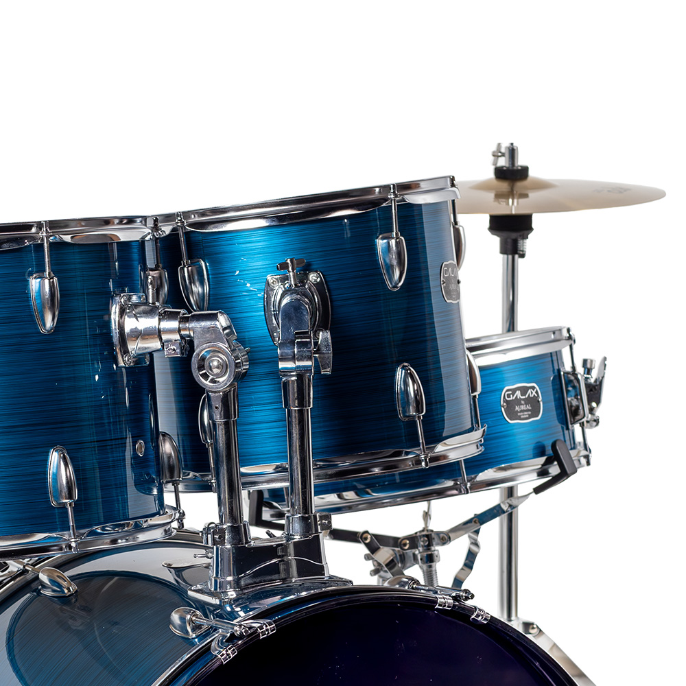 Foto 6 pulgar | Bateria Acustica Aureal Galax, Hardware Y Platillos Brushed Blue