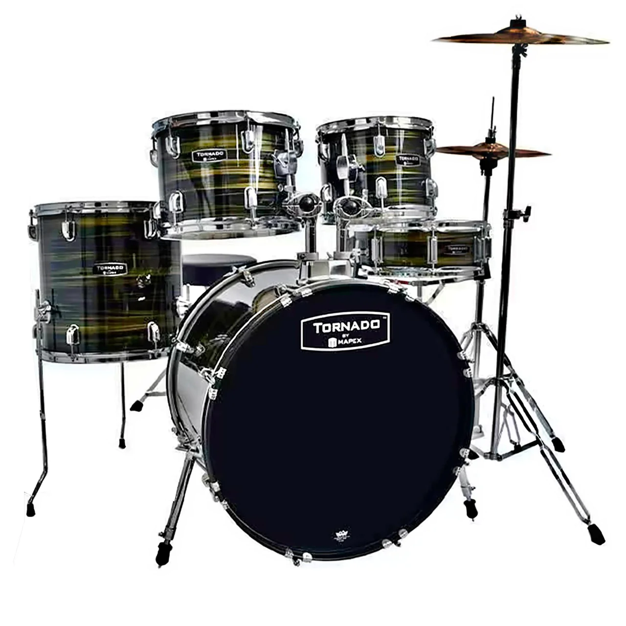 Foto 1 | Batería Acústica Mapex Tnd5254tcfj Color Verde Negra