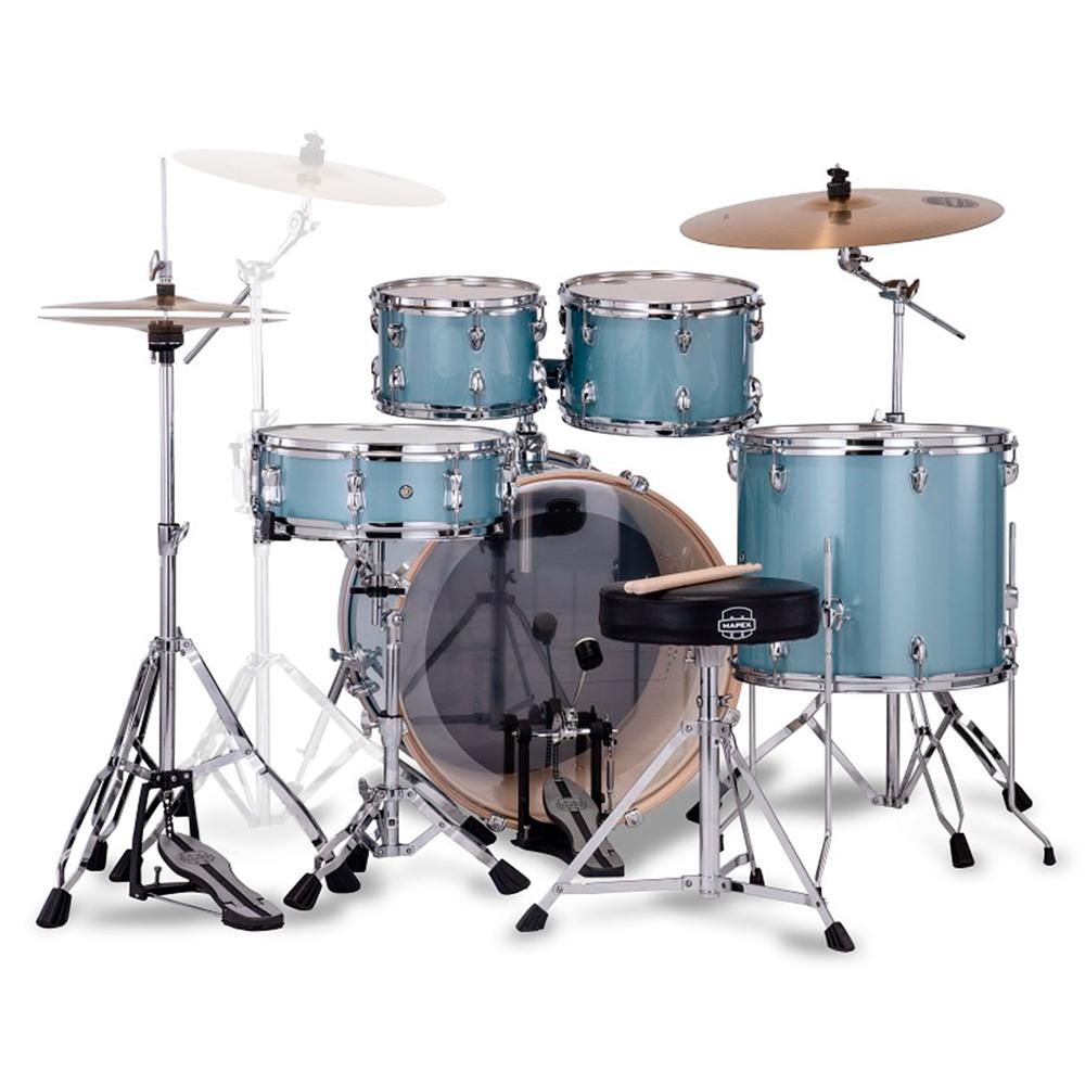 Foto 4 pulgar | Batería De 5 Pzs Mapex Ve5295ftc-vj Color Aqua Blue Sparkle Serie Venus