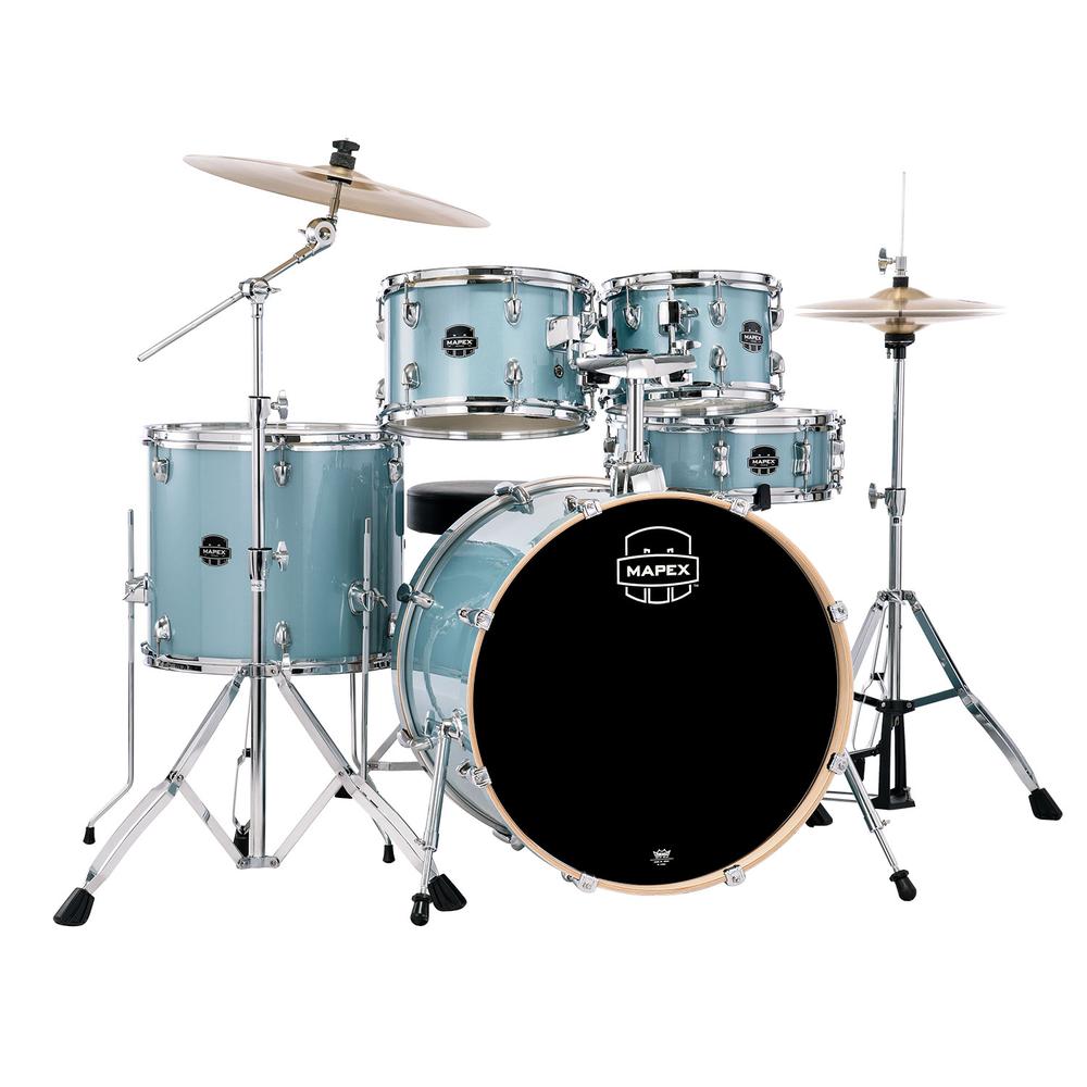 Batería Serie Venus Mapex Ve5295ftc-vc Color Steel Blue Metallic De 5 Pzs