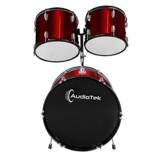 Foto 6 | Batería Musical Acústica Audiotek 23 Pulgadas Roja