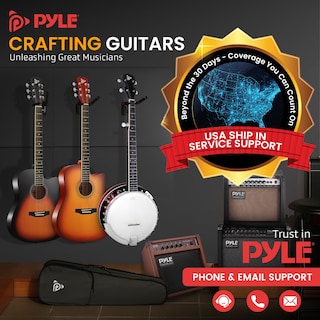 Foto 7 | Banjo Pyle De 5 Cuerdas, 39 Pulgadas, Con Cabezal Remo, Resonador Sapele, Rojo - Venta Internacional.