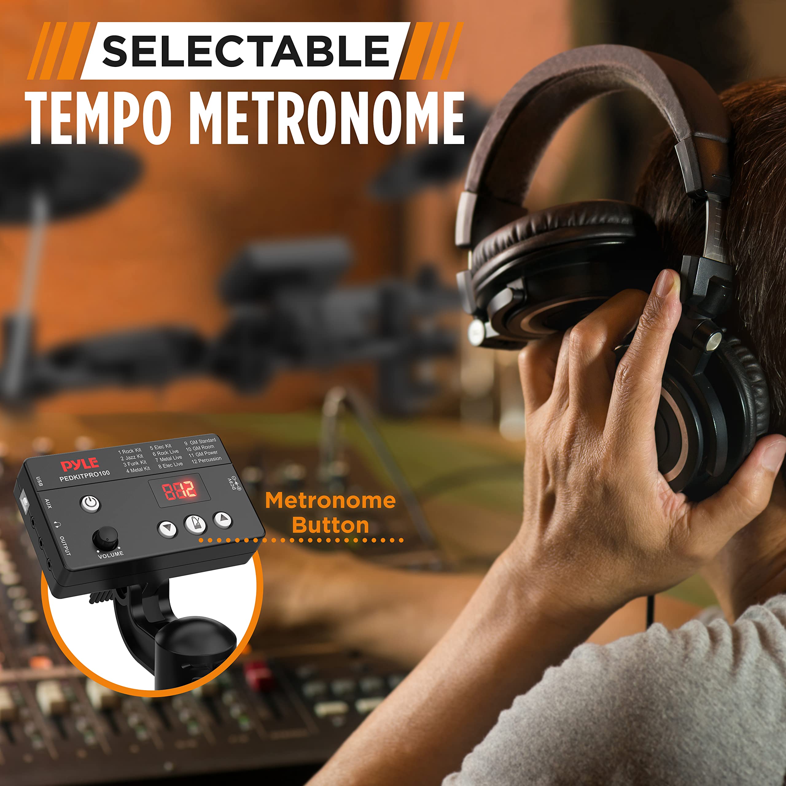 Foto 5 pulgar | Batería Eléctrica Pyle De 7 Piezas Con Soporte Midi Y S Precargado - Venta Internacional.