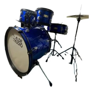 Foto 1 | Bateria Acustica De 5 Piezas Tambores 22 16 14 Toms 12-10 Agregar A Favoritos Azul Electrica