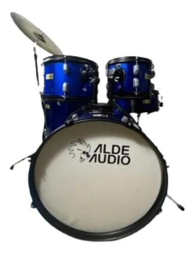 Foto 3 | Bateria Acustica De 5 Piezas  Tambores 22 16 14  Toms 12-10 Agregar A Favoritos Azul Electrica