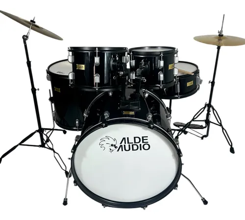 Foto 2 pulgar | Bateria Acustica 5pzs Tambores 22   16   14   Toms: 12 Y 10 Color Negra