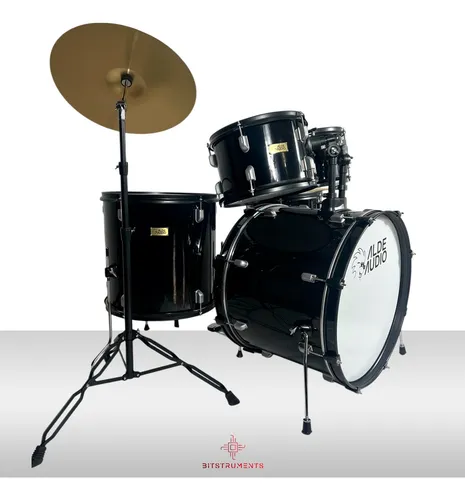 Foto 3 pulgar | Bateria Acustica 5pzs Tambores 22   16   14   Toms: 12 Y 10 Color Negra