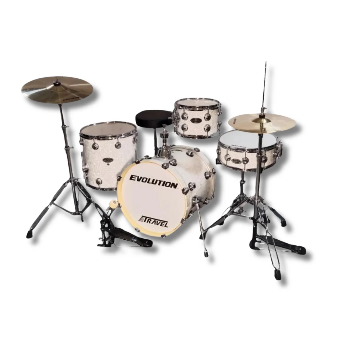 Foto 2 pulgar | Batería Acústica Travel Jpx4-pearlwhite Evolution Blanca