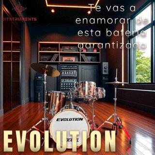 Foto 2 | Batería Acústica Evolution Jpx4-18-br-003 – 4 Piezas | Color Dorado Brillante