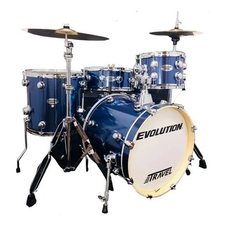 Foto 1 | Batería Acústica Evolution Jpx4-18-bl-005 – 4 Piezas Color Azul Metálico Profesional