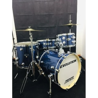 Foto 3 | Batería Acústica Evolution Jpx4-18-bl-005 – 4 Piezas Color Azul Metálico Profesional