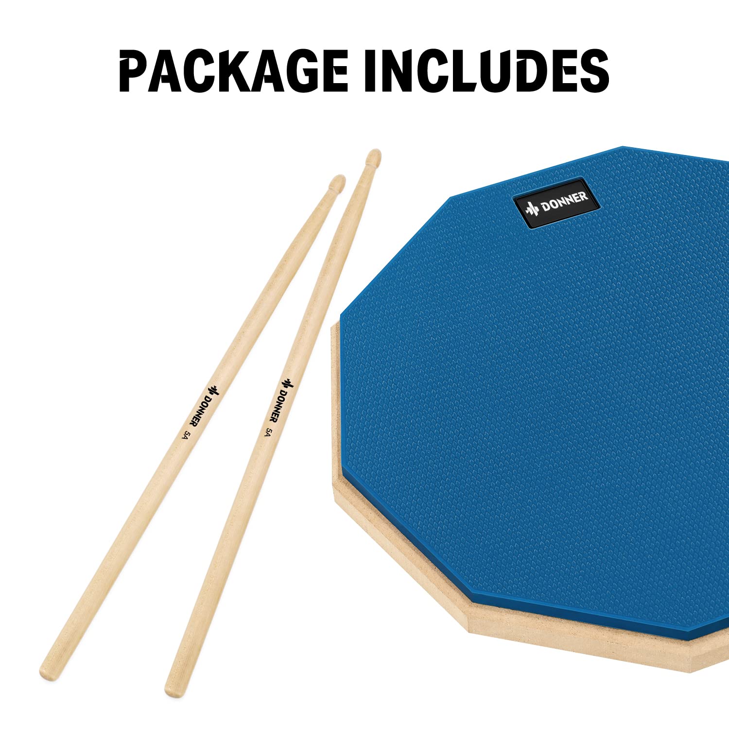 Foto 7 pulgar | Drum Practice Pad Donner De 12 Pulgadas, Azul Silencioso, Con Baquetas - Venta Internacional.
