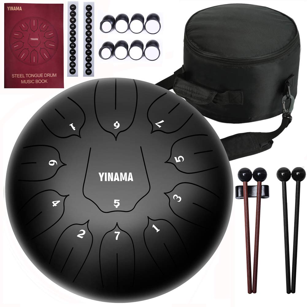 Foto 1 | Tambor Yinama De Acero, 11 Notas, 10 Pulgadas, Con Accesorios, Color Negro - Venta Internacional.