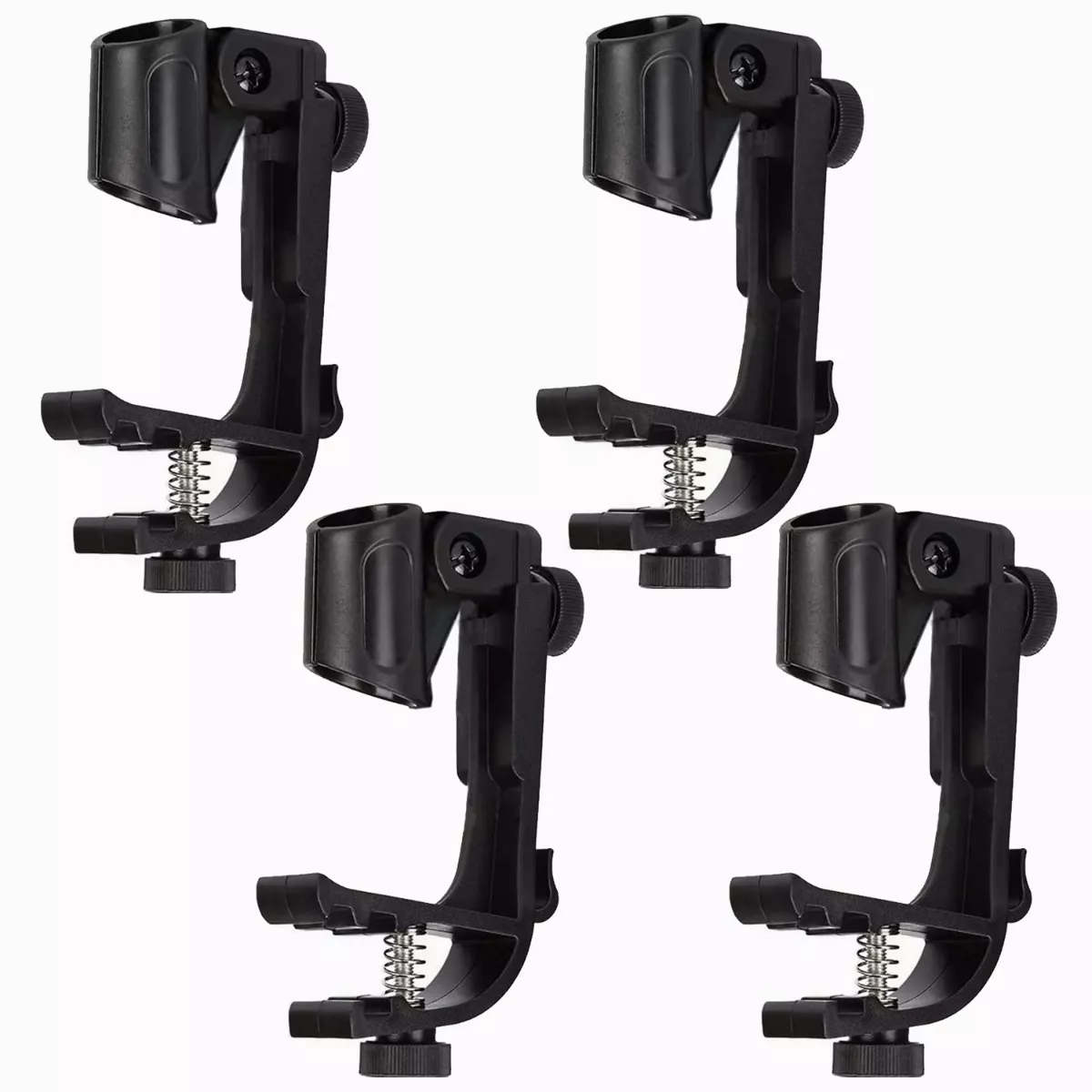 Set Clip de Micrófono para Tambor Eo Safe Imports ESI-9273 Negro 4 Piezas