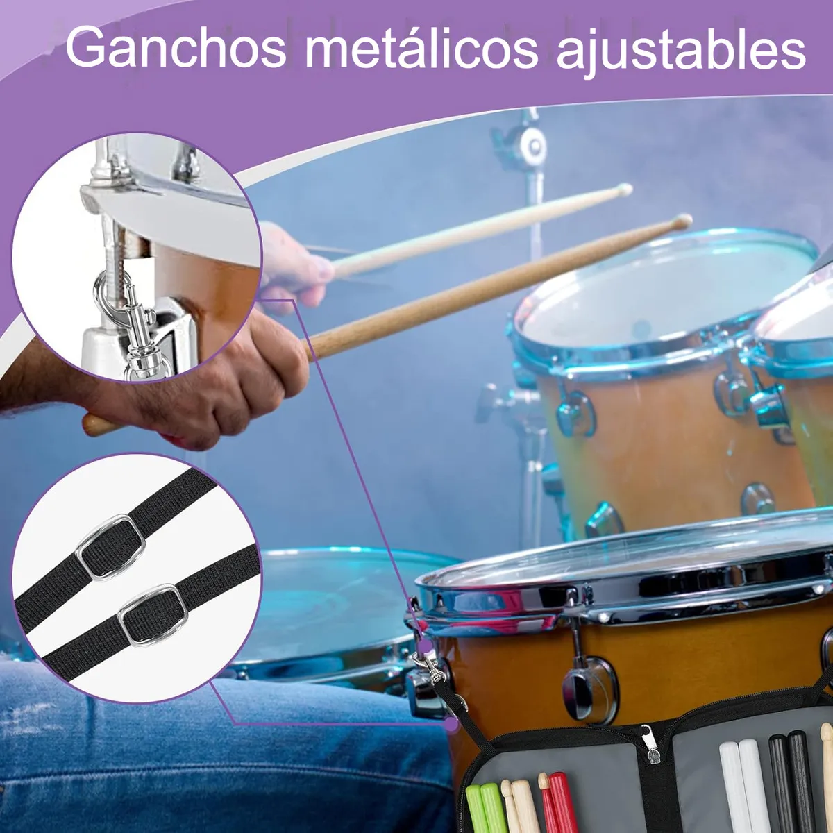 Foto 4 pulgar | Arquetero Funda Para Baquetas Eo Safe Imports Esi-19903 Negro