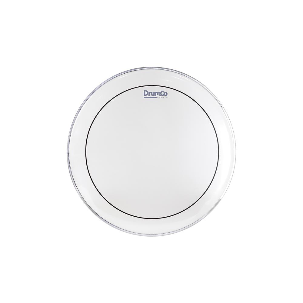 Parche Doble Capa Blanco para Bombo Clear Oil de 18” DRUMCO DR-18CDPO