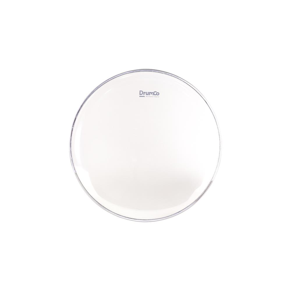 Parche para batería Reinforce Clear 2 de 14” DRUMCO DR-14RC2 Color blanco doble capa