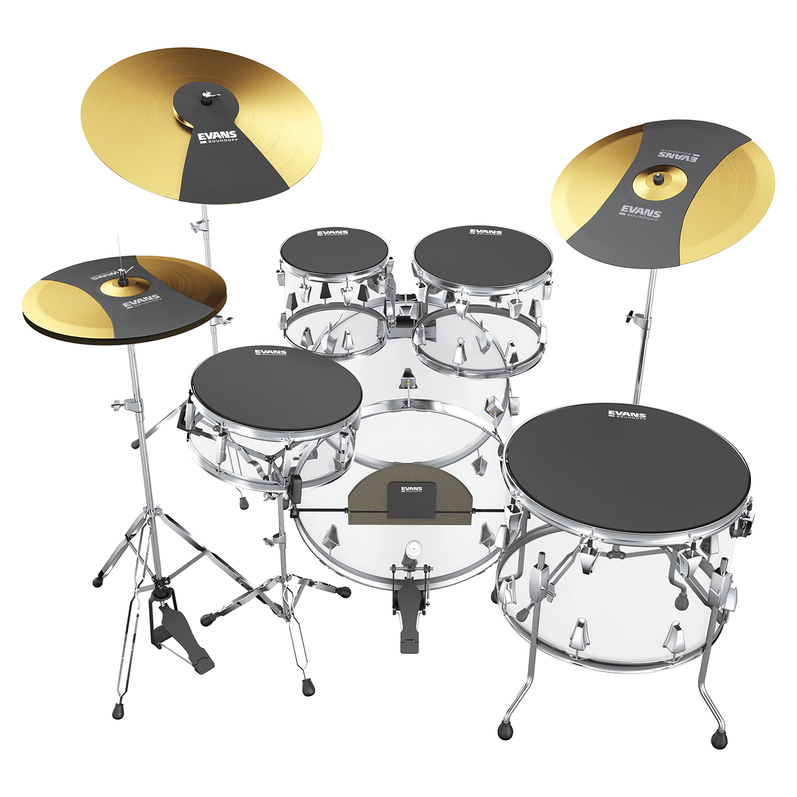 Foto 2 pulgar | Drum Mute Pads Evans Soundoff, Caja Completa, Paquete De 8 - Venta Internacional.