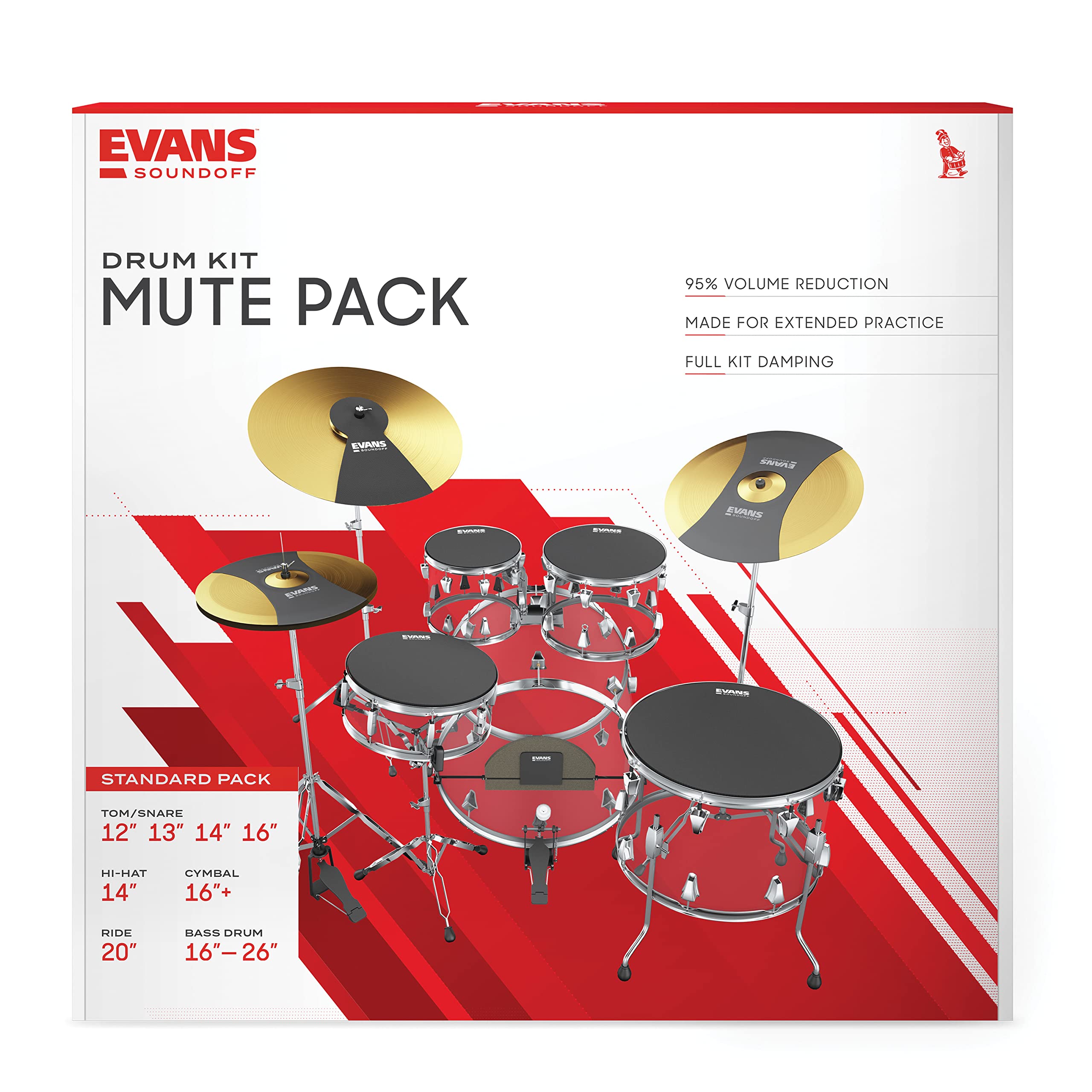 Foto 3 pulgar | Drum Mute Pads Evans Soundoff, Caja Completa, Paquete De 8 - Venta Internacional.
