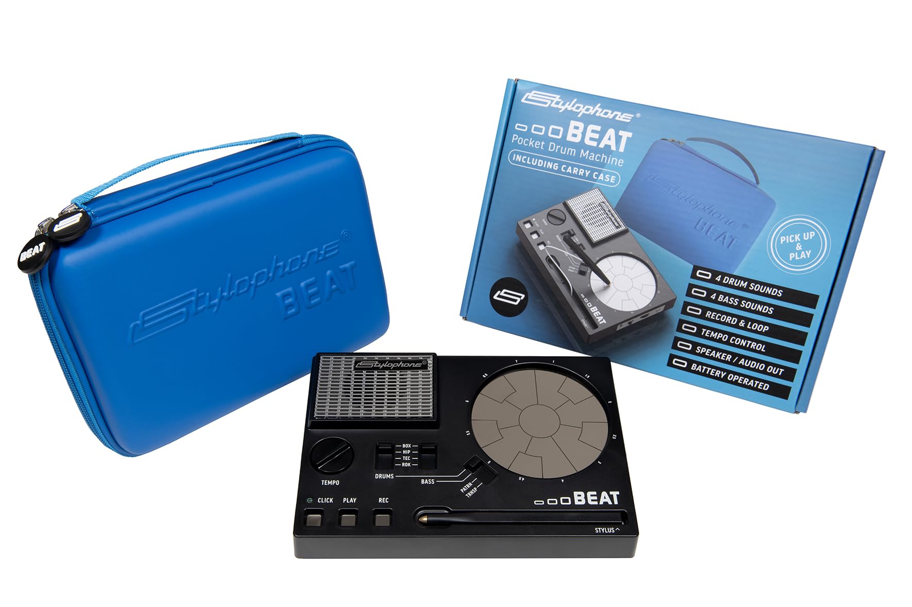 Drum Machine Stylophone Beat Con Funda De Transporte, 4 Kits De Batería Y Bajo - Venta Internacional.