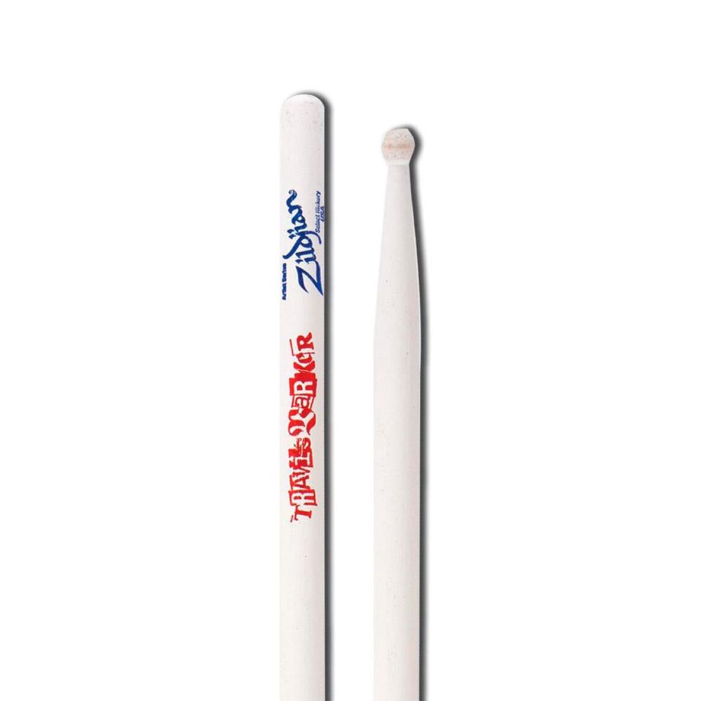 Foto 4 pulgar | Par de Baquetas Travis Barker Artist Series Zildjian Zastb Blanco