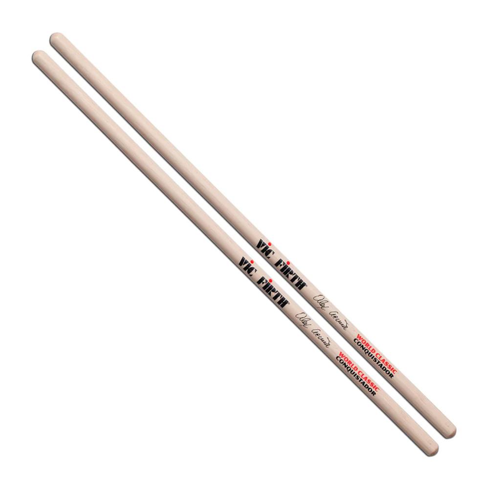 Baquetas para Timbal Clear 'Conquistador' Alex Acuña SAAC Vic Firth Color Natural World Classic