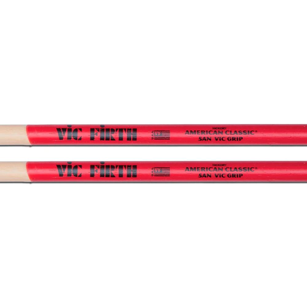 Foto 3 pulgar | Baquetas American Classic 5A Vic Firth 5ANVG Rojas Punta Nailon
