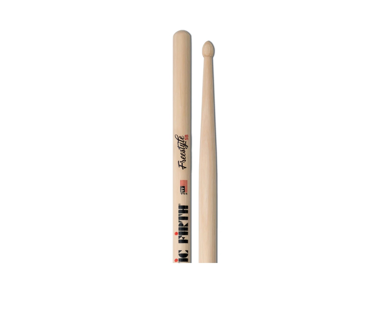 Foto 4 pulgar | Par de Baquetas 5b Punta de Madera Batería Vic Firth Fs5b
