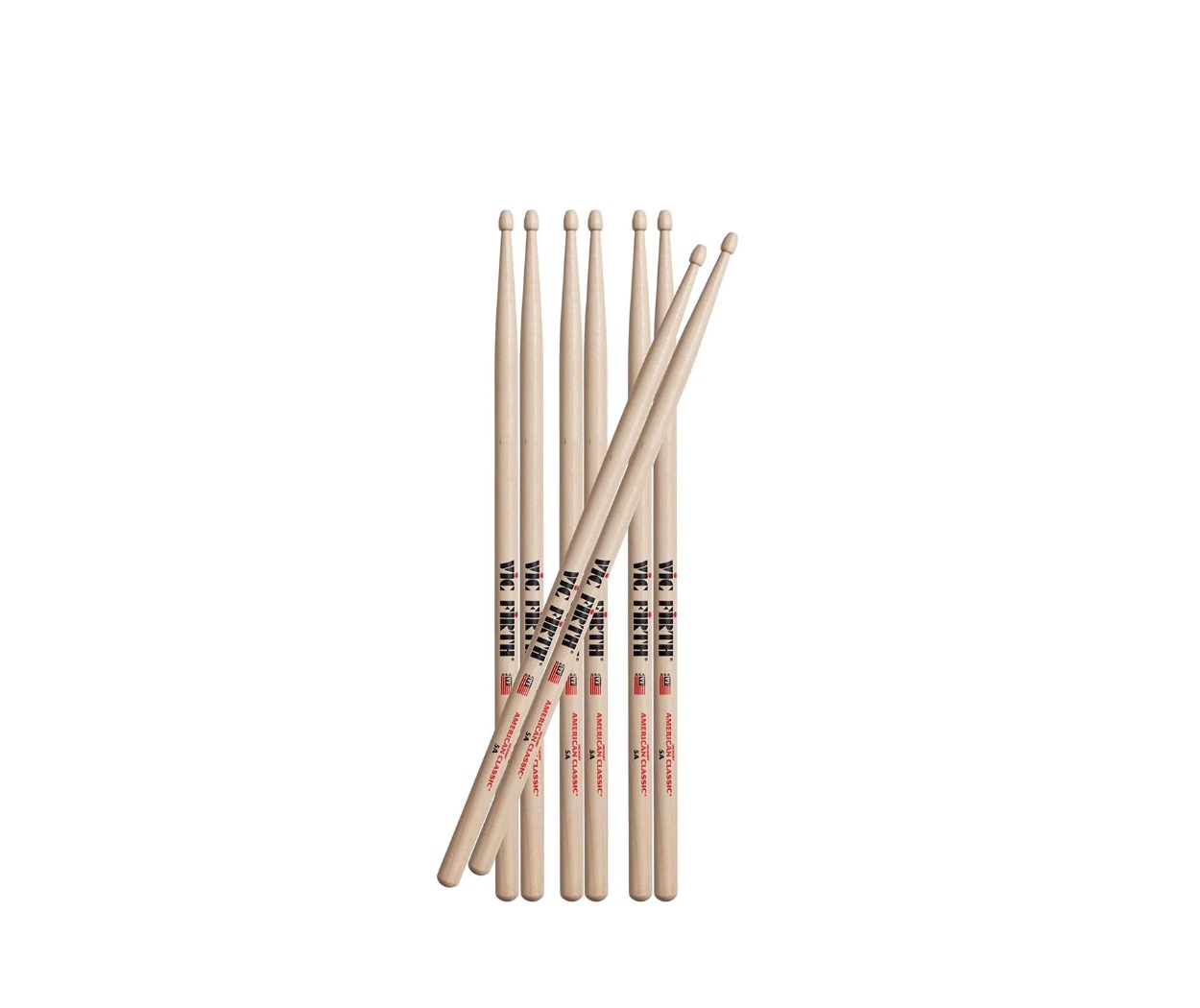 Foto 2 pulgar | Baquetas Vic Firth 5A American Classic de Madera 4 pares