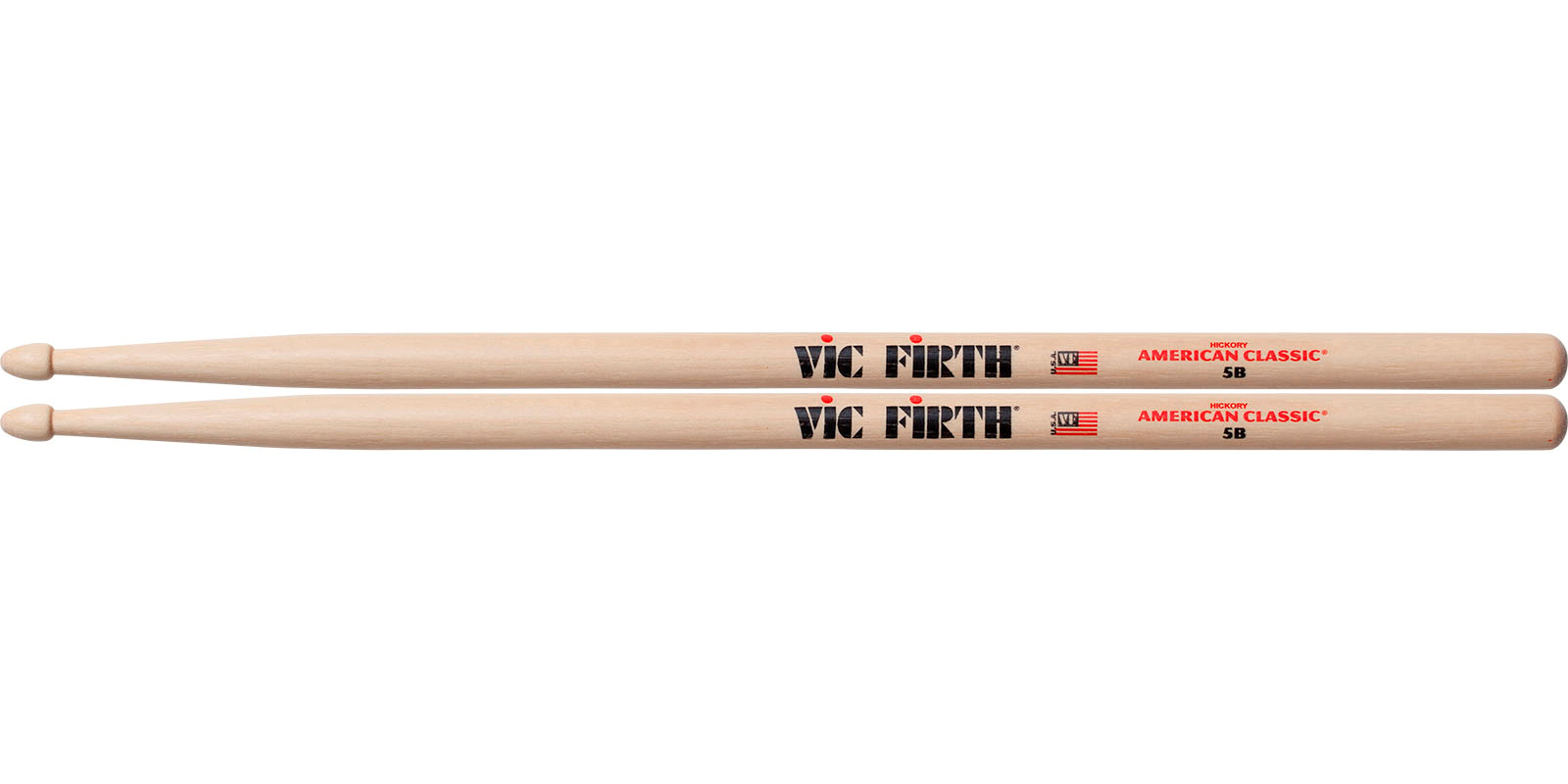 Foto 2 pulgar | Baquetas 5b Punta de Madera para Batería Vic Firth 5b
