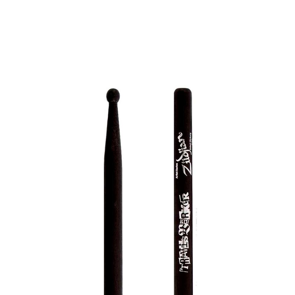 Foto 2 | Baquetas Travis Barker Artist Series Zildjian Zastblk Color Negro Punta Redonda De Madera