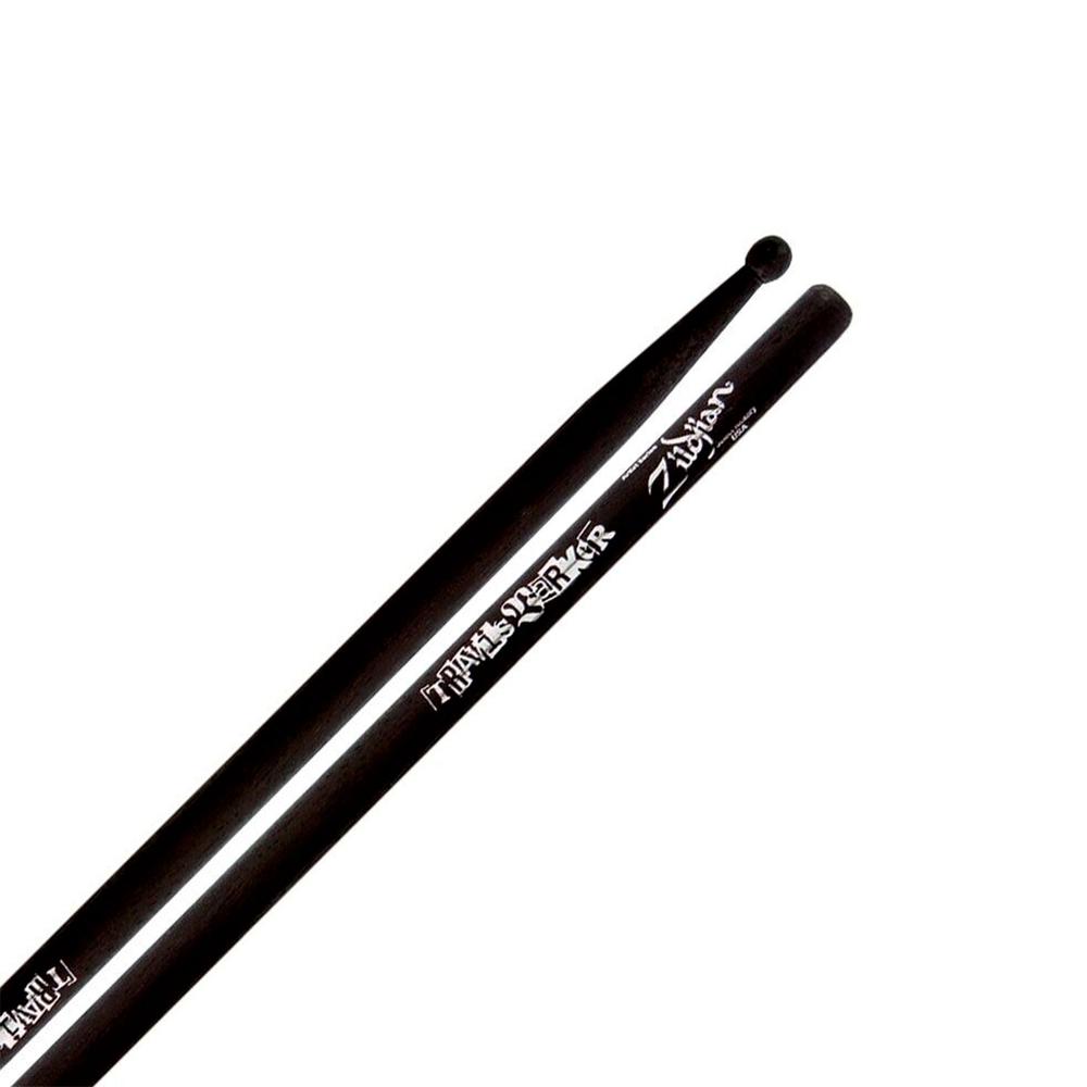 Foto 4 pulgar | Baquetas Travis Barker Artist Series Zildjian Zastblk Color Negro Punta Redonda De Madera