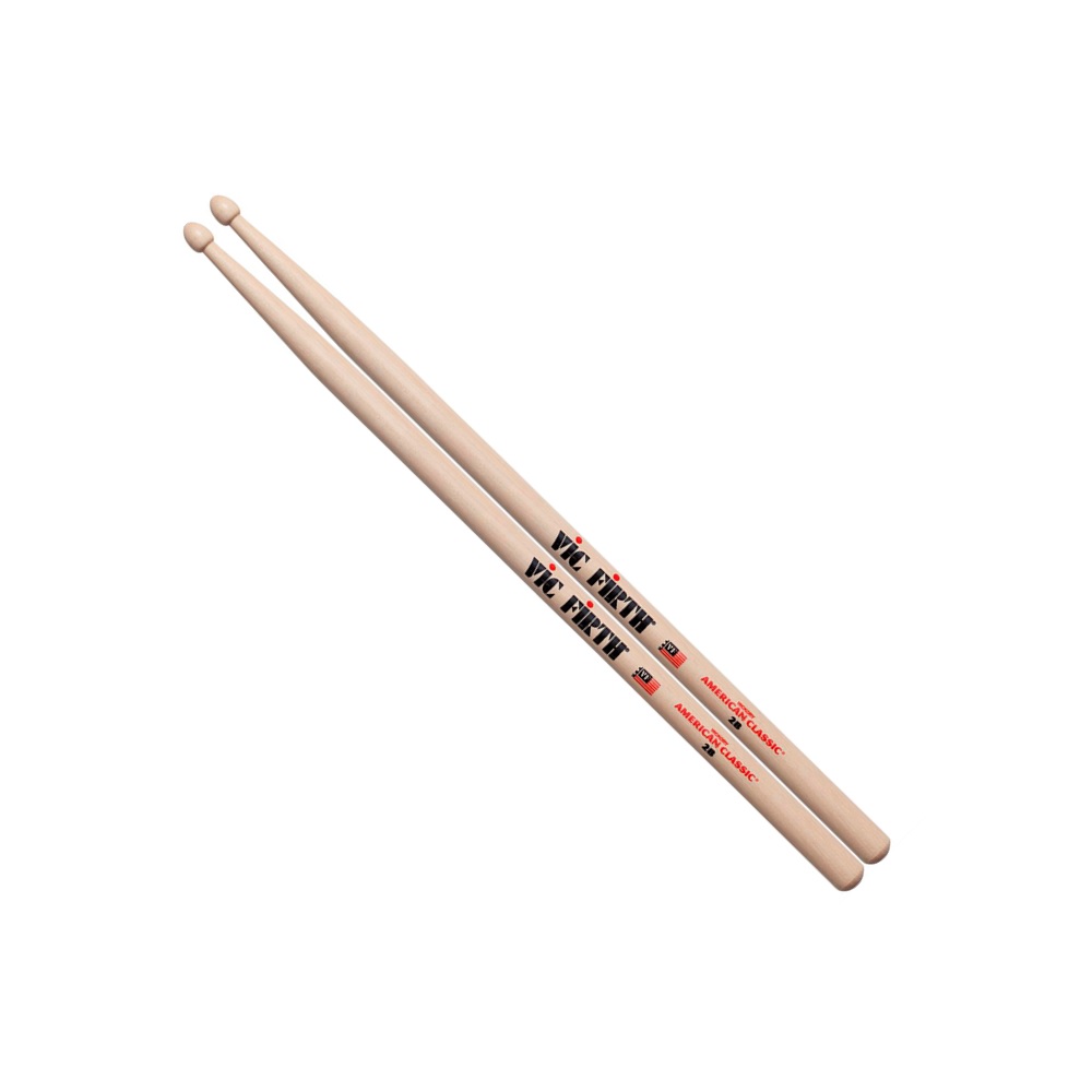 Baquetas 4 Pares Punta De Madera Para Batería Vic Firth 2b