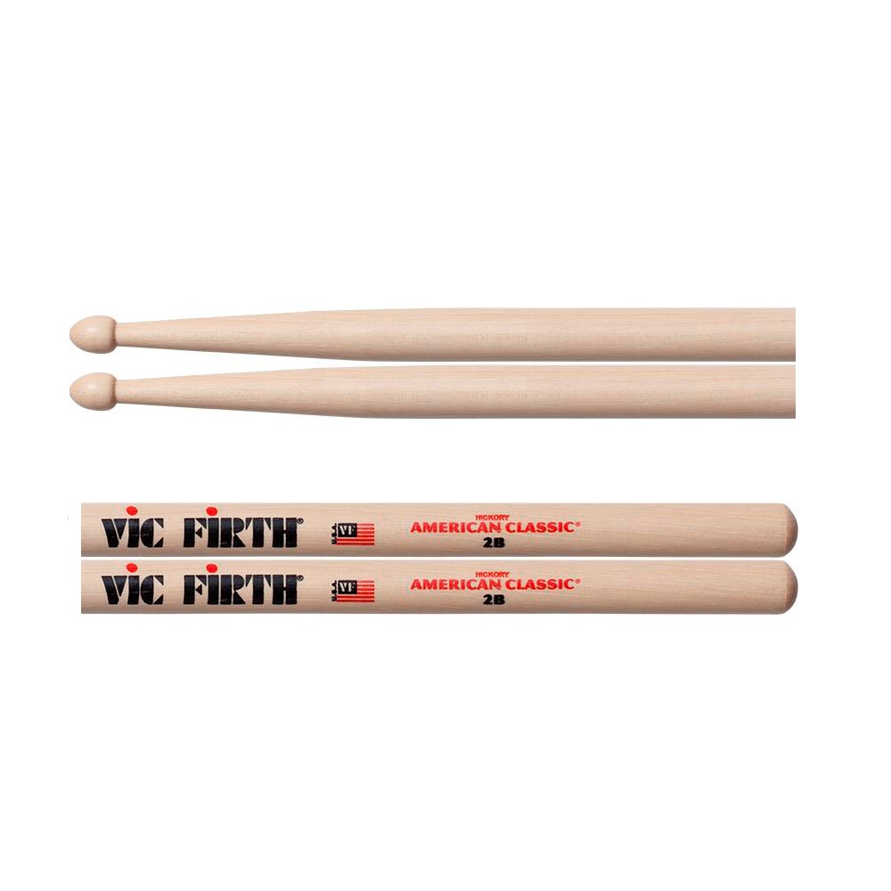 Foto 4 pulgar | Baquetas 4 Pares Punta De Madera Para Batería Vic Firth 2b