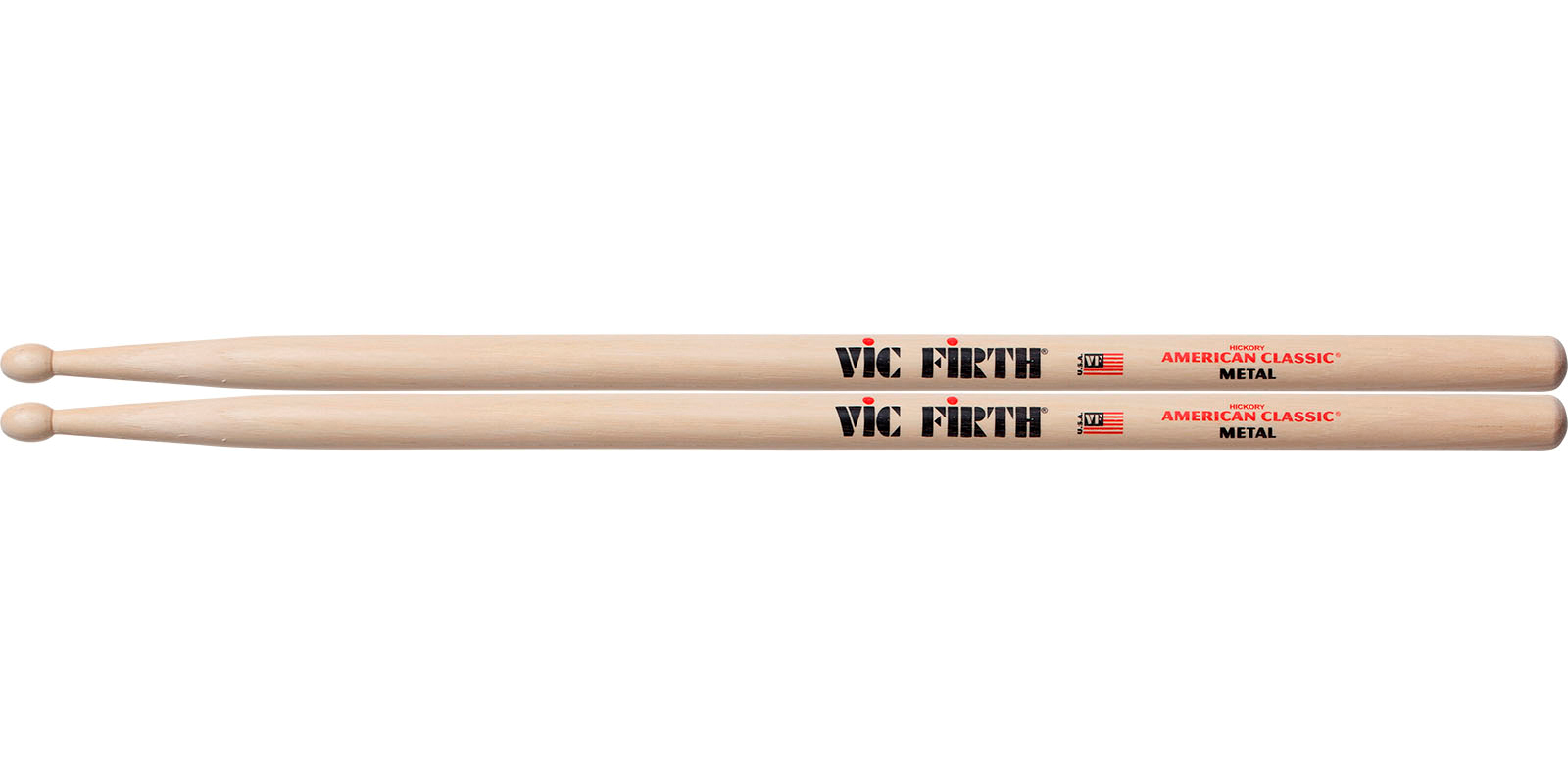 Foto 4 pulgar | Baquetas 17 Pulgadas Punta Madera Hickory Vic Firth Metal