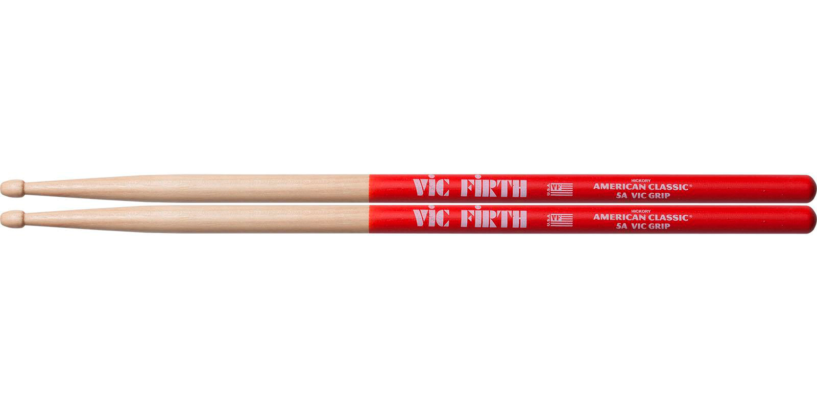 Foto 4 pulgar | Baquetas Para Bateria 5a Punta De Madera Vic Firth 5avg