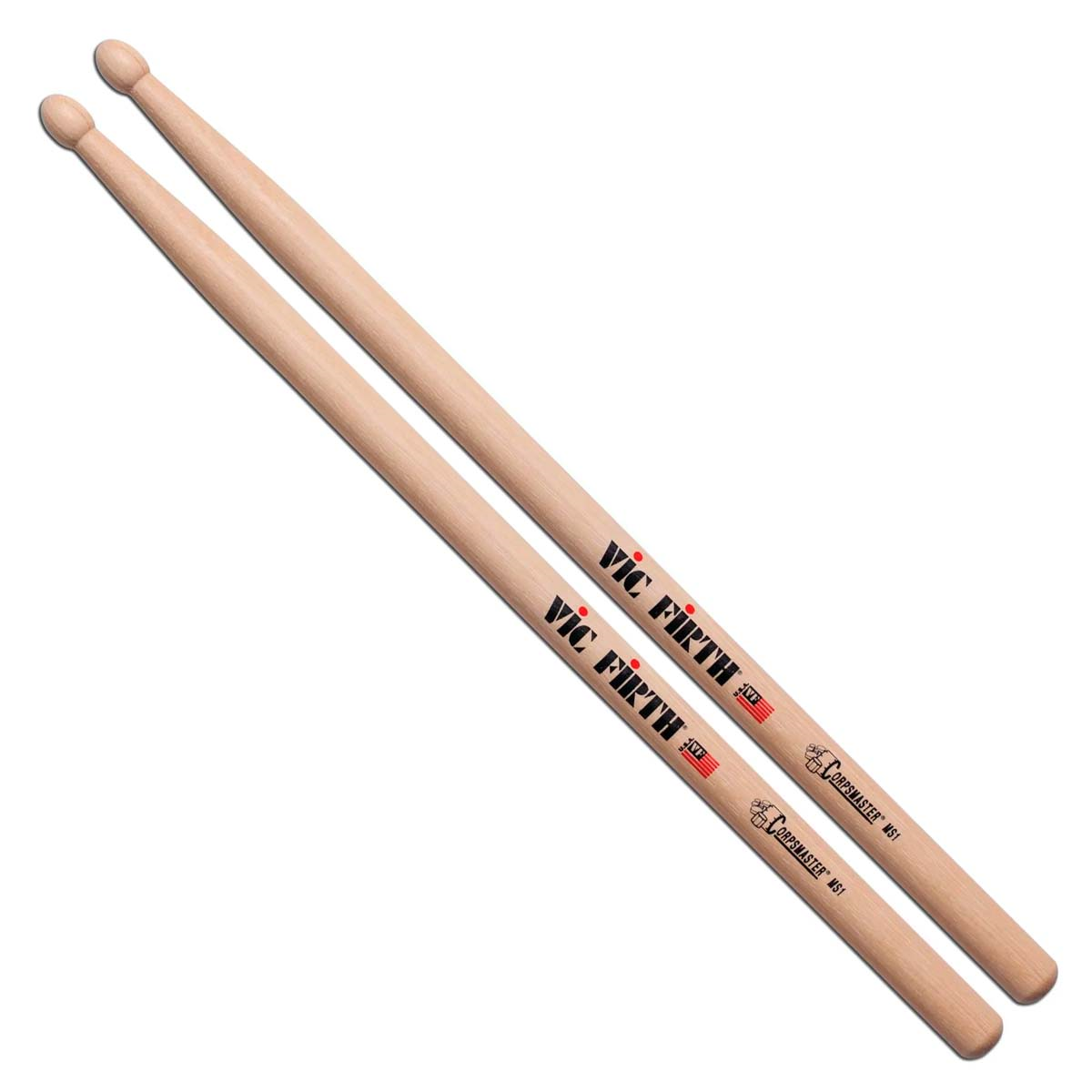 Baquetas Madera 16.5 Pulgadas Vic Firth Ms1 Serie Corpsmaster Snare