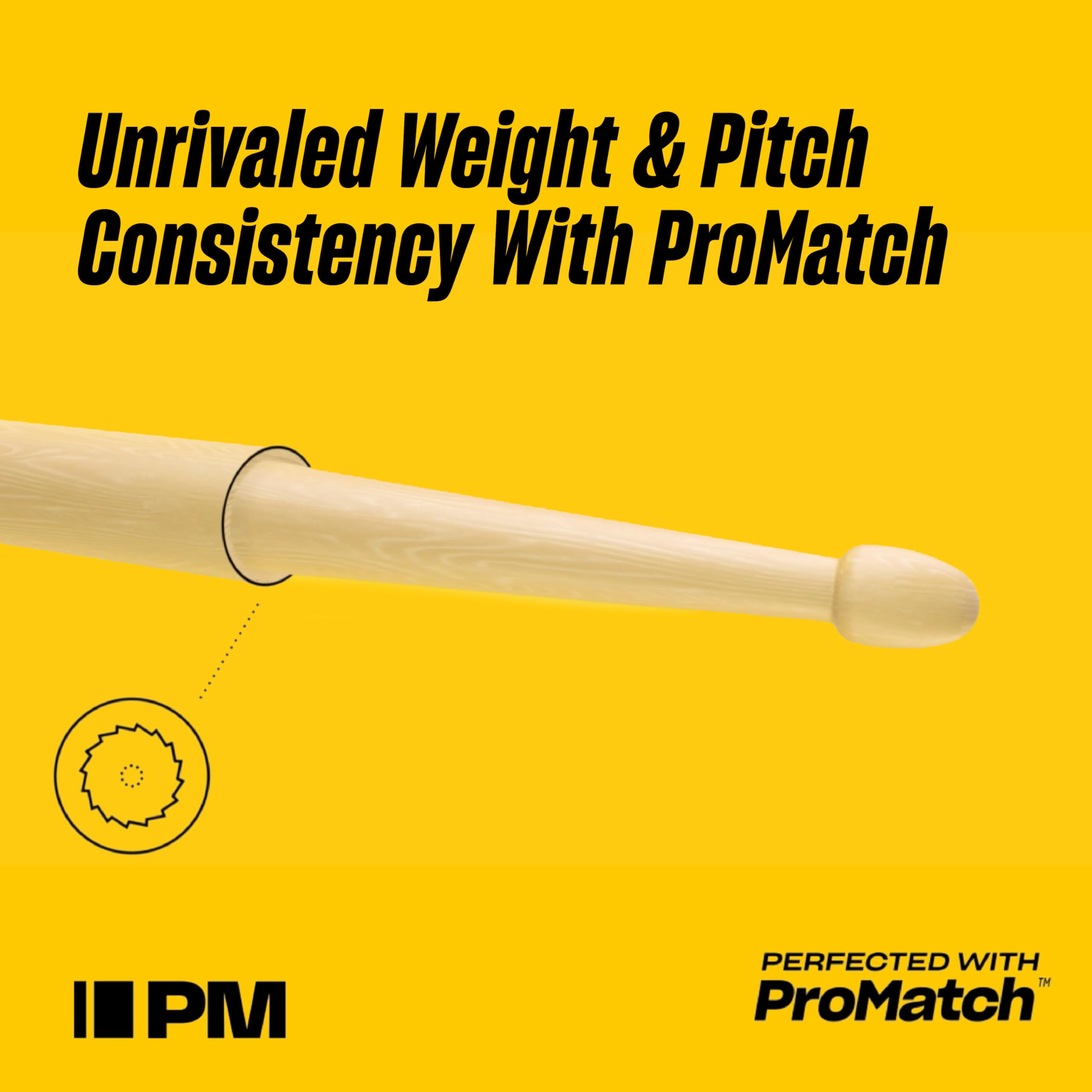 Foto 6 pulgar | Baquetas Promark 5a Rebound De Madera De Nogal Americano, 3 Pares Y 1 Firegrain - Venta Internacional.
